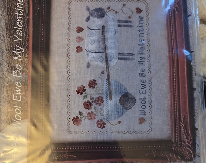 Thistles Wool Ewe Be My Valentine Cross Stitch Pattern. Free Shipping. Good Condition.