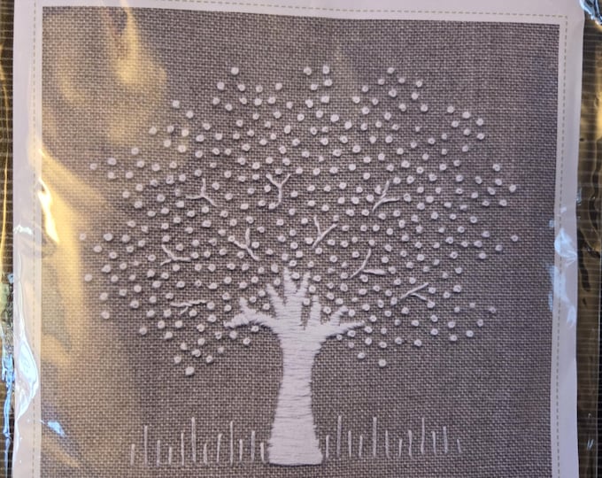 Jo Butcher White Tree Embroidery Kit. FREE SHIPPING. Estate Sale Preowned Like New Condition.