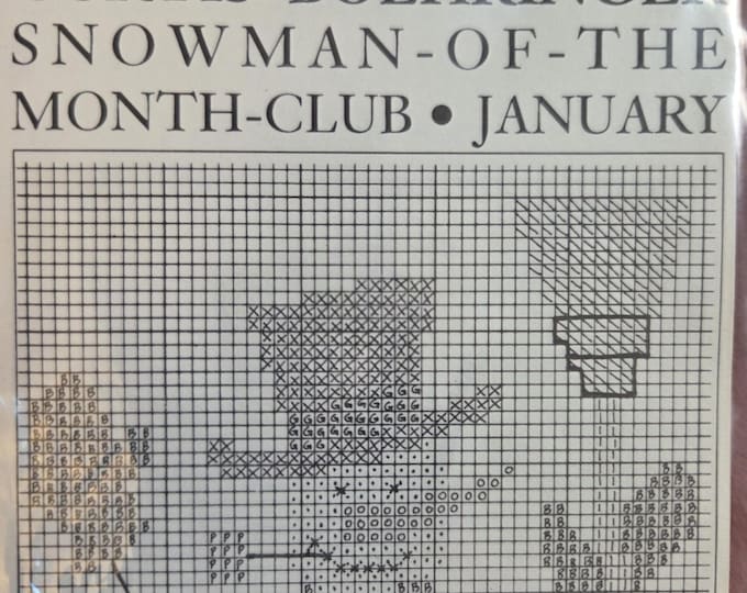 Curtis Boehringer Snowman of the Month Club 12 patterns Jan to Dec. FREE SHIPPING. Older Condition. Charts blocked so can't be used online.