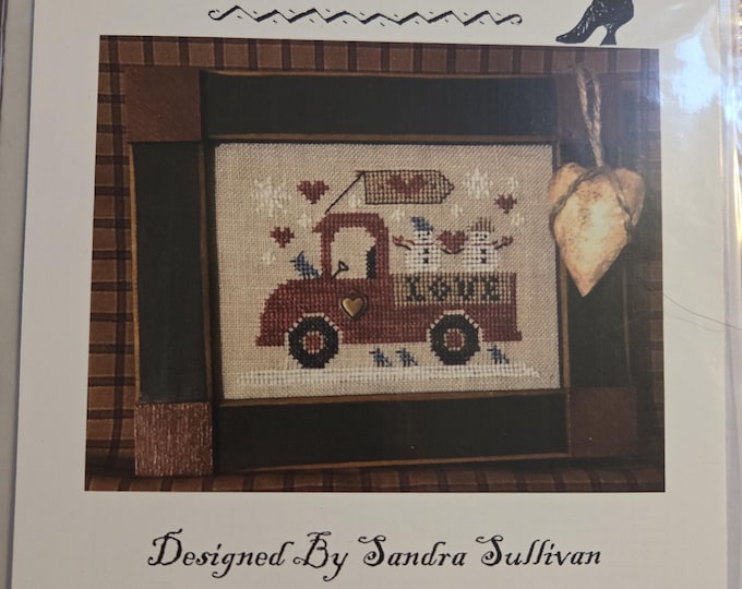 Homespun Elegance Love Truck Cross Stitch Pattern. Free Shipping. Good Condition.