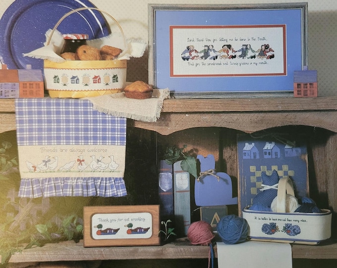 Vintage Leisure Arts Country Observations Cross Stitch Pattern. Free SHIPPING.