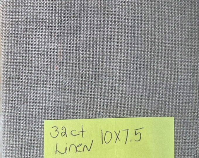 32ct 10"x7.5" Brownish Gray Linen.FREE SHIPPING.