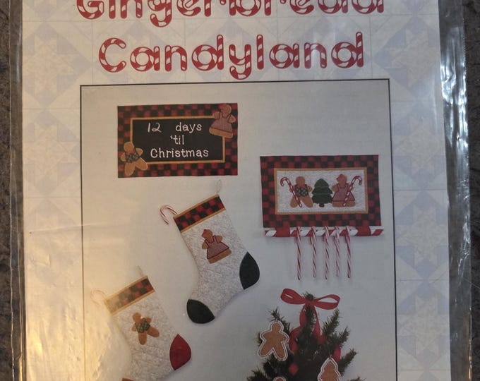 Gingerbread Candyland Quilt Pattern. Free SHIPPING. Used Condition.