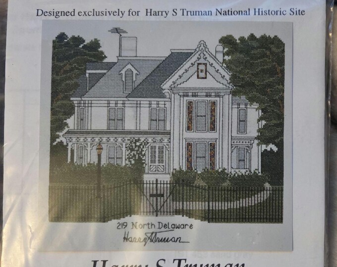 Posy Collection Harry S Truman National Historic Site Cross Stitch Kit. Preowned Good Condition. Free Shipping.