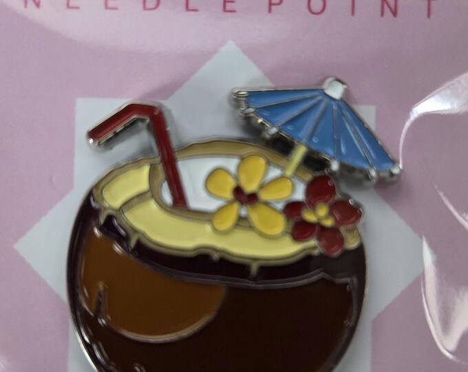 Brown Coconut Drink Needle Minder. FREE SHIPPING. New Condition.