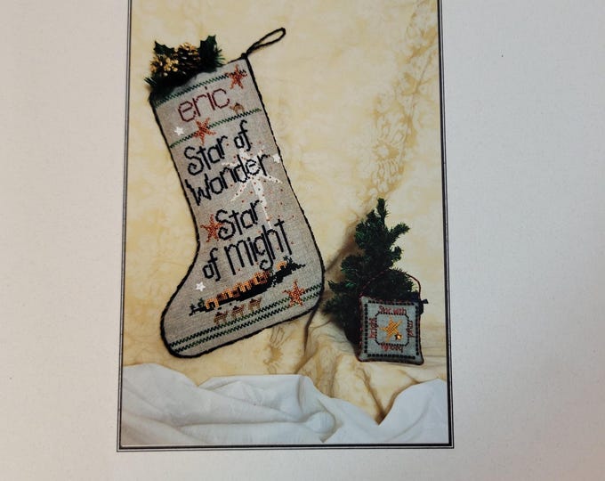 Erica Michaels Star Socking Cross Stitch Pattern. Free Shipping. Used Condition.