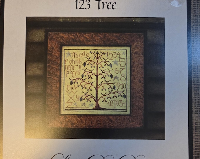 La-D-Da 123 Tree Cross Stitch Pattern. FREE SHIPPING. Used Condition.