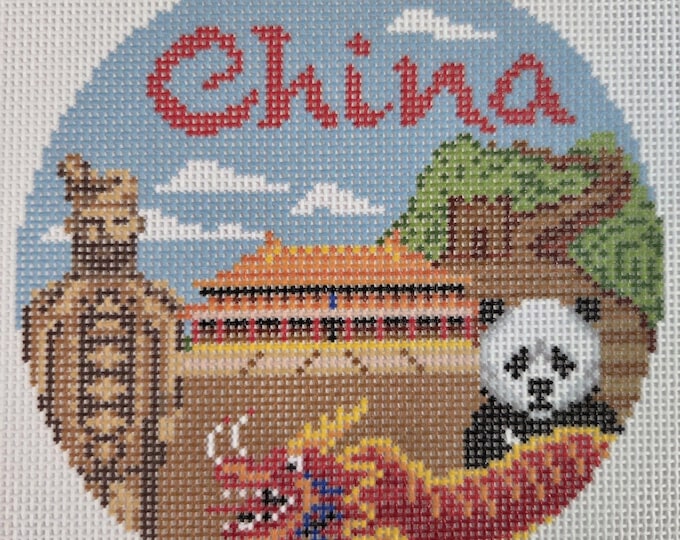 China Needlepoint Canvas. 18 Mesh 4" Round. New Condition. Free Shipping.