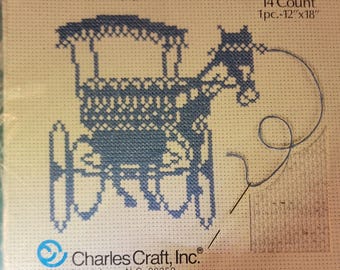 Charles Craft Fiddlers Lite Aida Cloth 14 ct 12"x18" light oatmeal. FREE SHIPPING.