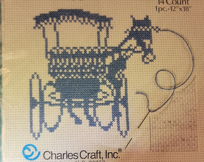 Charles Craft Fiddlers Lite Aida Cloth 14 ct 12"x18" light oatmeal. FREE SHIPPING.