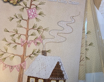 Crab Apple Hill Lace Cabins Entire Series Quilt Pattern. 6 Blocks plus Assembly Instr. Estate Preowned Good Condition. Free SHIPPING.