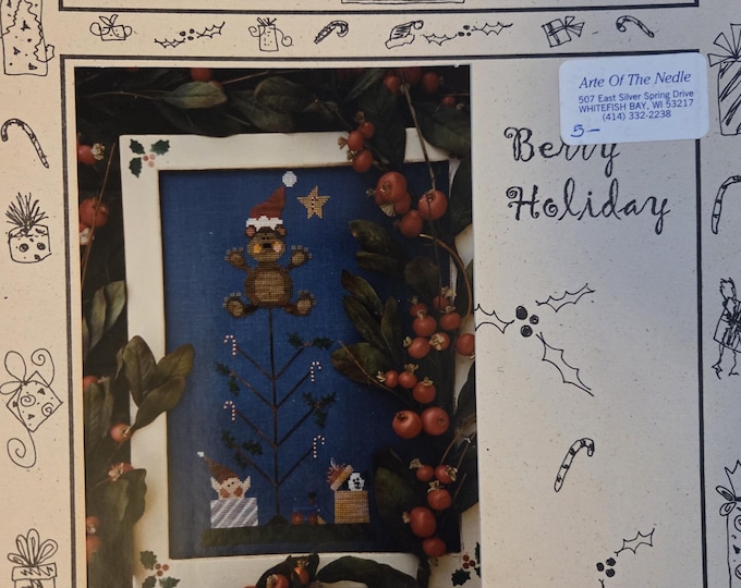 Fanci That Berry Holiday Cross Stitch Pattern. FREE SHIPPING. Used Condition