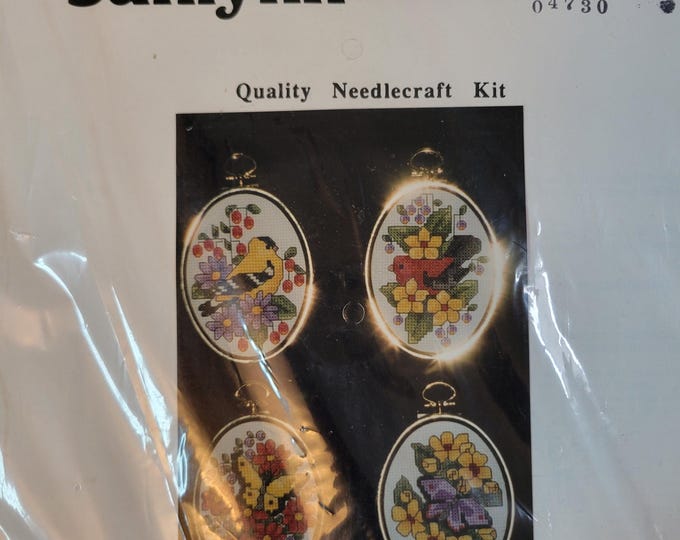 Janlynn Butterflies and Birds Counted Cross Stitch Kit. FREE SHIPPING. Older Condition.