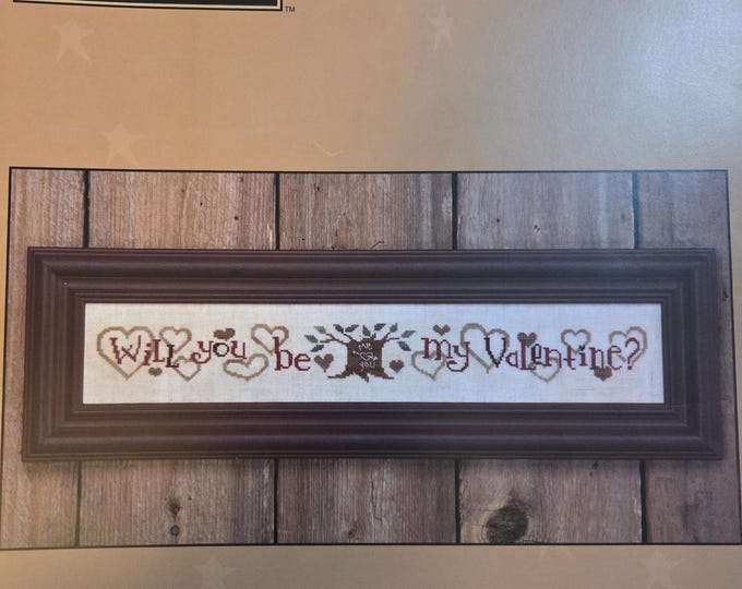 Bent Creek Valentine Row Cross Stitch Pattern. Free Shipping. Used Condition.