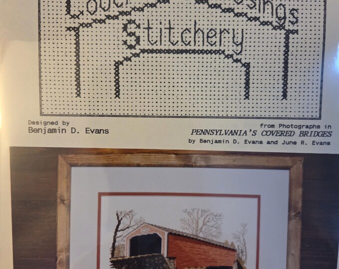 Covered Crossings Stitchery The Kreidersville Covered Bridge Cross Stitch Pattern. FREE SHIPPING. Used Pattern repackaged in a polybag.