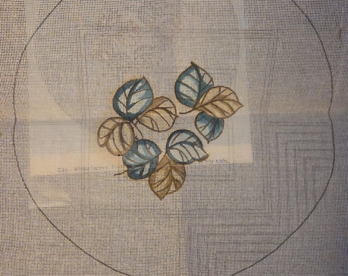 Mazaltov's Open Canvas Winter Leaves Needlework design size 12". Canvas Only. FREE SHIPPING.