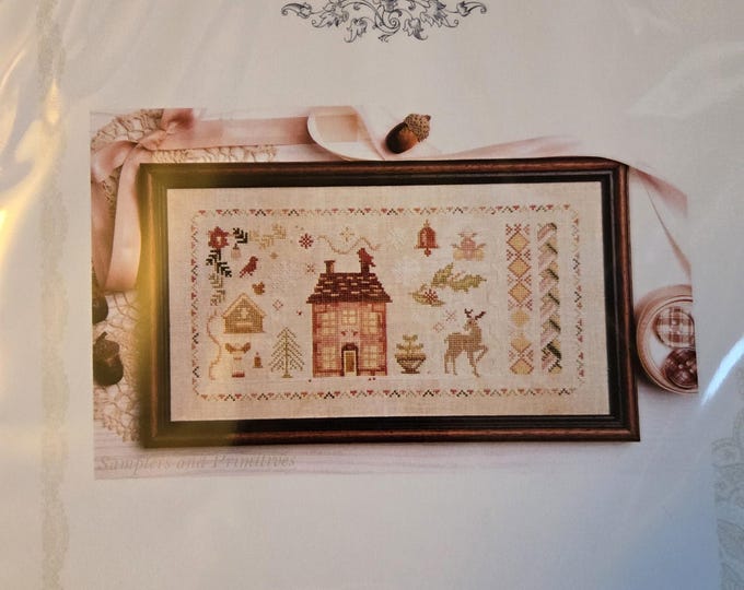 Samplers and Primitives Be Merry Cross Stitch Pattern. FREE SHIPPING. New Condition.