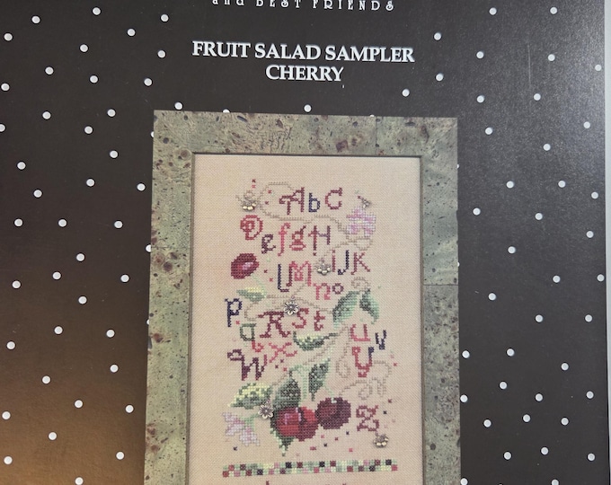 Sisters Fruit Salads Sampler Cherry Cross Stitch Pattern. Free Shipping. Used Condition.