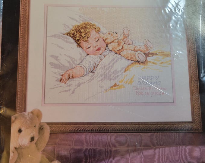 Bucilla Happy Dreams Counted Cross Stitch Kit. FREE SHIPPING. Good Condition.