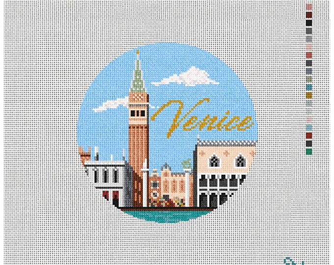 Venice Needlepoint Canvas. 18 Mesh 5" Round. New Condition. Free Shipping.