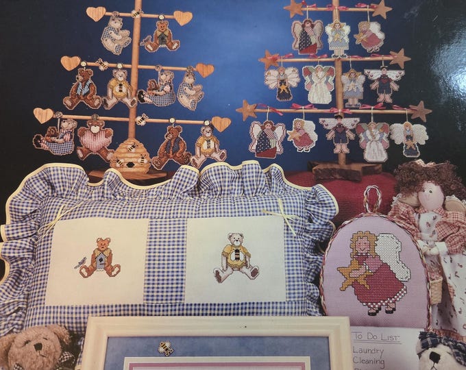 Cross My Heart Angels N Bears Cross Stitch Pattern. FREE SHIPPING. Used Condition.