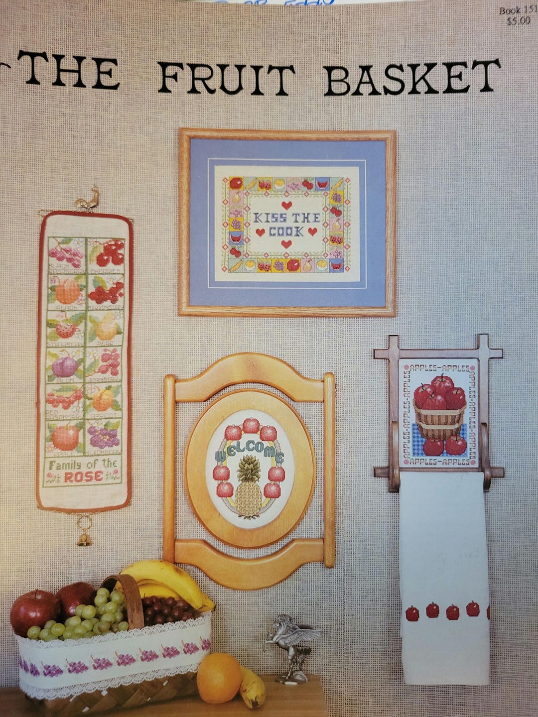 The Fruit Basket Cross Stitch Pattern. FREE SHIPPING. - Etsy