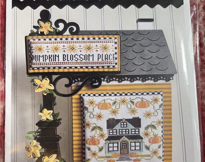Stitching with the Housewives Pumpkin Blossom Place Pattern and Classic Coloworks Floss Kit. FREE SHIPPING. Good Condition