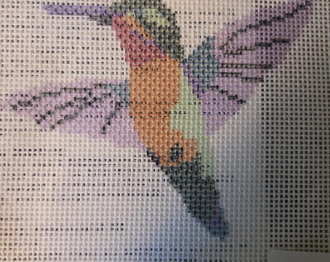 Hummingbird Needlepoint Canvas Kit 13 mesh 5x5. New Condition. Free Shipping.