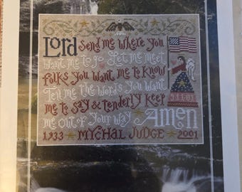 Silver Creek Samplers Mychal's Prayer Cross Stitch Pattern. FREE SHIPPING. Good Condition