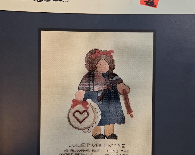 Astor Place Juliet Valentine Cross Stitch Pattern. FREE SHIPPING. Used Condition.