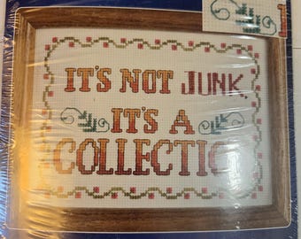 Designs for the Needle Its Not Junk Its A Collection Counted Cross Stitch Kit. Free Shipping. Preowned Older Condition.