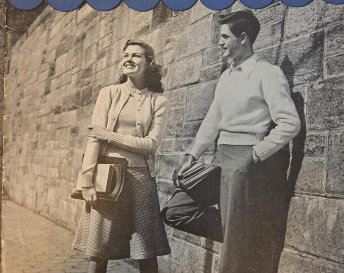 American Thread Co Star Book Basic Sweaters 3 yrs to Size 42. No 38. FREE SHIPPING. Old Vintage Condition.