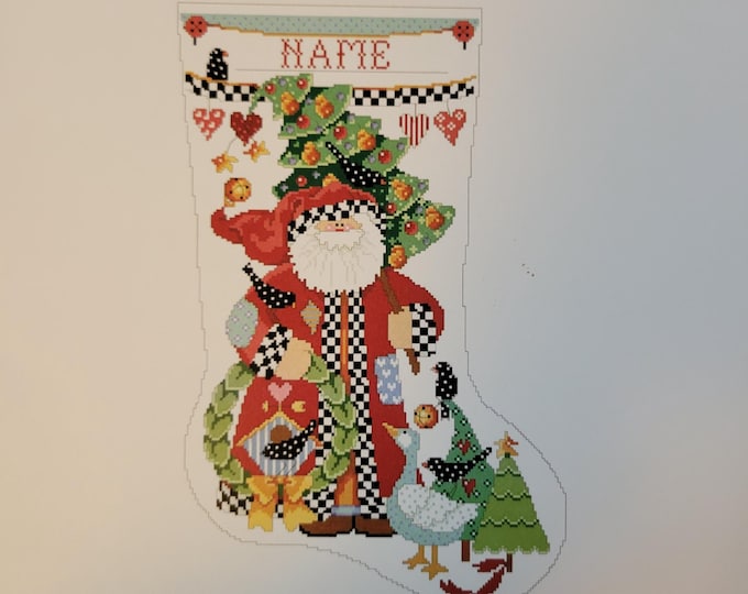 Kooler Classic Charts Folk Art Collection Stocking Cross Stitch Pattern. Free Shipping. Good Condition.