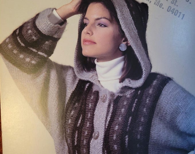 Ironstone Island Wool Jacket Knit Pattern Style 437. Free Shipping. Vintage Condition.