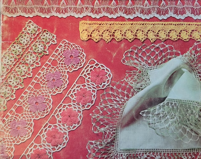 Coats & Clarks Edgings Crocheted, Knitted and Tatted No 121. FREE SHIPPING. Old Condition.