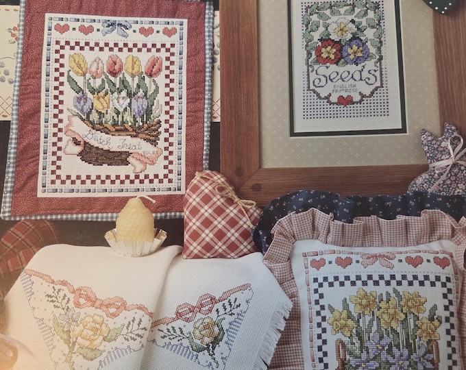 Jeremiah Junction Country Garden Cross Stitch Pattern. FREE SHIPPING. Used Condition.