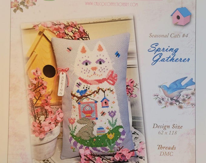 Calico Confectionery Spring Gatherer Cross Stitch Pattern. FREE SHIPPING. Good Condition.
