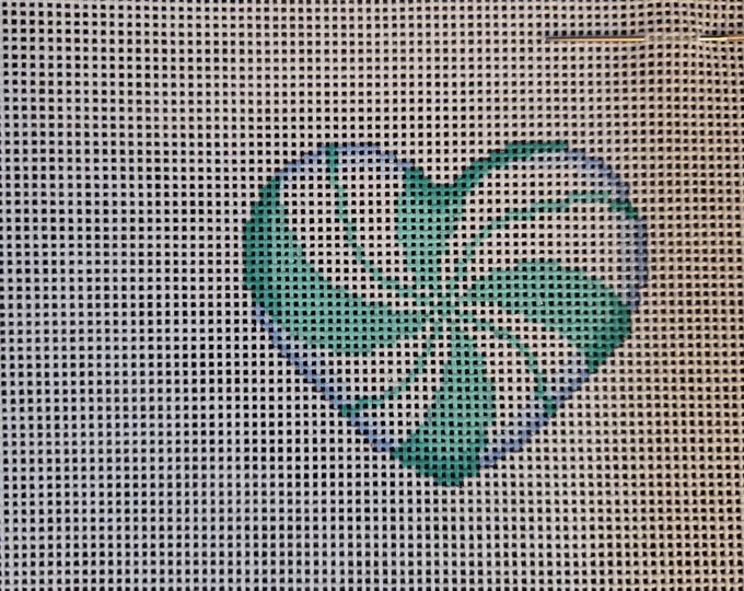Associated Talent Peppermint Swirl Mini Needlepoint Canvas 18# 3". Preowned Estate Sale Like New Condition. Free Shipping.