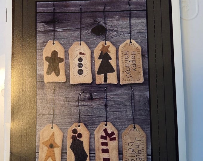 Wooden Spool Designs Tags Quilt Applique Pattern. Free SHIPPING. Estate Preowned Good Condition.