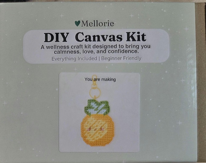 Pineapple Keychain, Bag Charm Needlepoint Kit. FREE SHIPPING. New Condition. Great for Beginners.