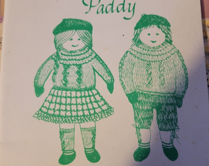 Vintage Cottage Creations Bridget and Paddy Irish Knitted Friends Knitting Doll Pattern. Good Condition.