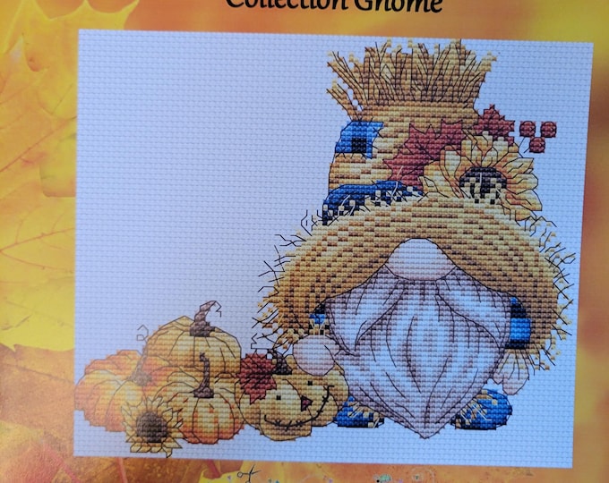 Les petites croix de Lucie Scarecrow Gnome Cross Stitch Pattern. Free Shipping. Good Condition.