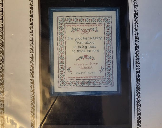 Mill Pond Designs The Greatest Blessing Counted Cross Stitch Kit. FREE SHIPPING. Good Condition.