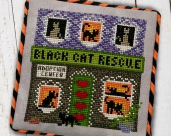 Dirty Annie's Black Cat Rescue Cross Stitch Chart. Free SHIPPING. New.
