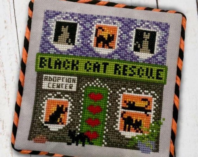 Dirty Annie's Black Cat Rescue Cross Stitch Chart. Free SHIPPING. New.