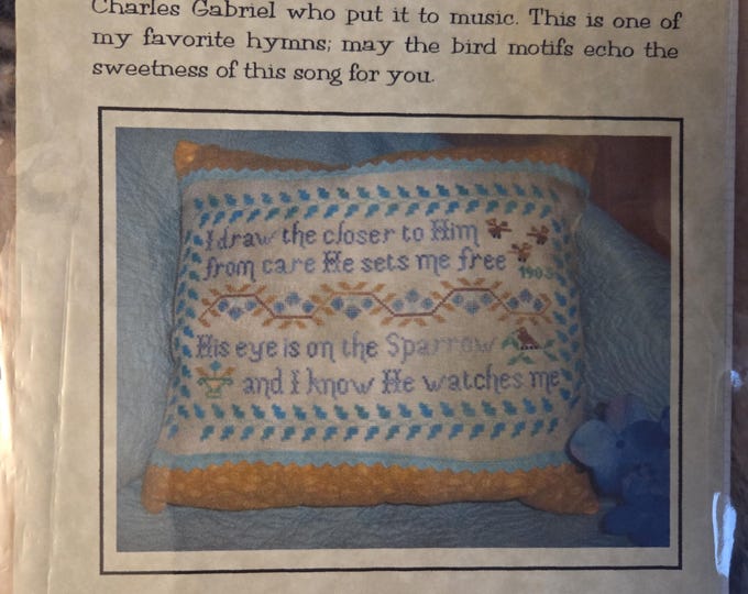 The Sampler Girl Sweet Sparrow Sampler Cross Stitch Pattern. FREE SHIPPING. Preowned Good Condition.