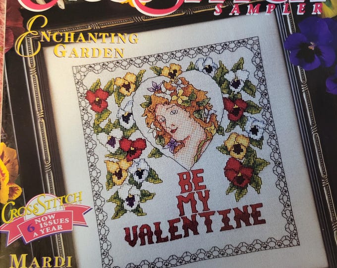 Cross Stitch Sampler Magazine February 1995 . FREE SHIPPING. Used Condition.