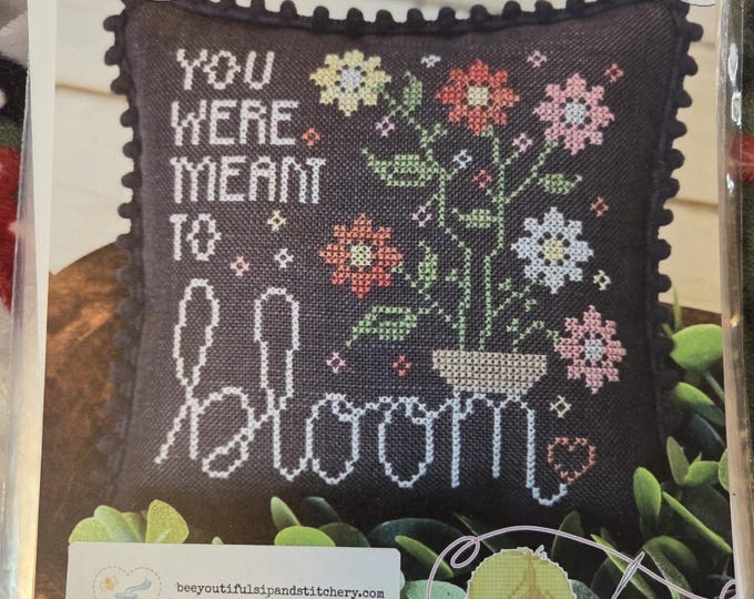 Little Stitch Girl You Were Meant To Bloom Cross Stitch Pattern. FREE SHIPPING. Good Condition.