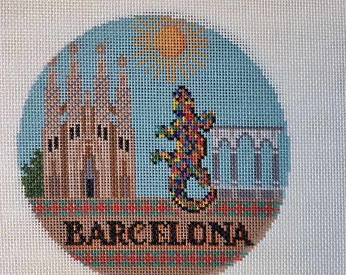 Barcelona Needlepoint Canvas. 18 Mesh 5" Round. New Condition. Free Shipping.