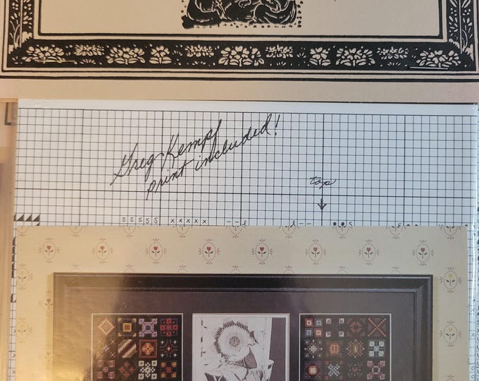 Told In A Garden The Quiltmaker Cross Stitch Pattern. Good Condition. Free Shipping.